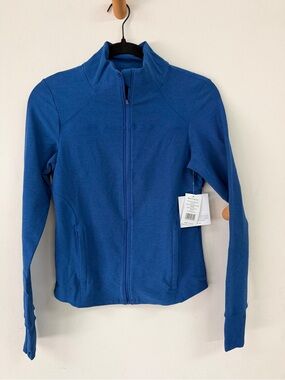 Beyond Yoga Blue Full-Zip Utility Jacket
